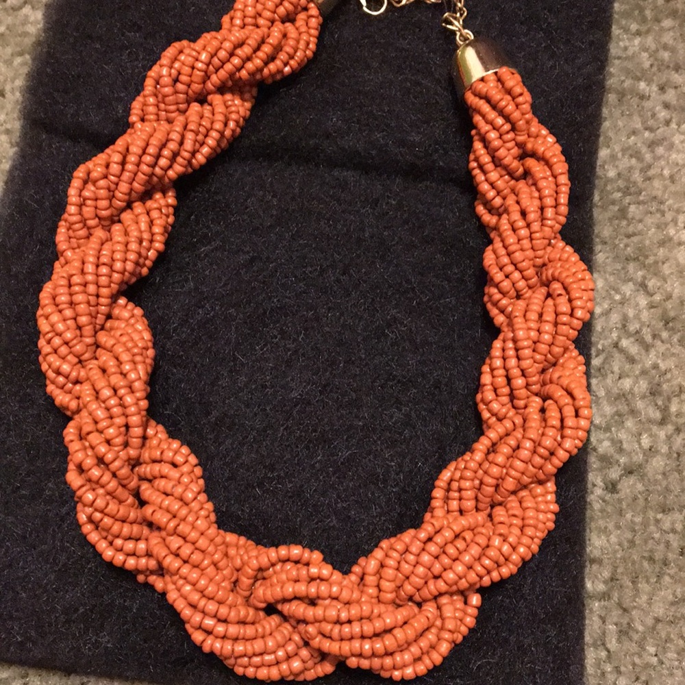 Twisted beaded necklace.